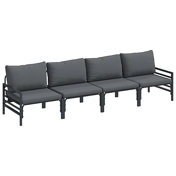 vidaXL Garten-Sofa-Set 4-Tlg Anthrazit Stahl 3378964 günstig online kaufen