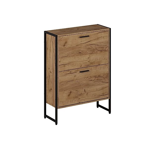 Vicco Schuhkipper Folda, Goldkraft Eiche/Schwarz/Schwarz, 63 x 83 cm mit 2 günstig online kaufen