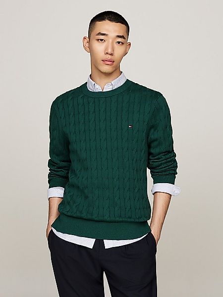 Tommy Hilfiger Strickpullover CLASSIC CABLE CREW NECK mit Strukturstrick un günstig online kaufen