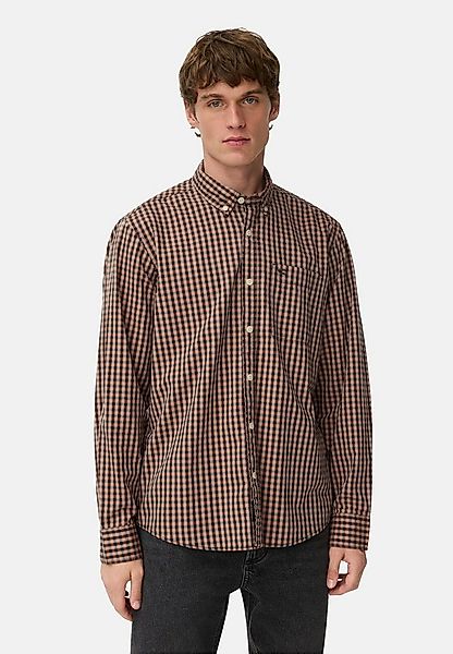 camel active Karohemd aus reiner Baumwolle Langarm Button-Down Button-Down günstig online kaufen