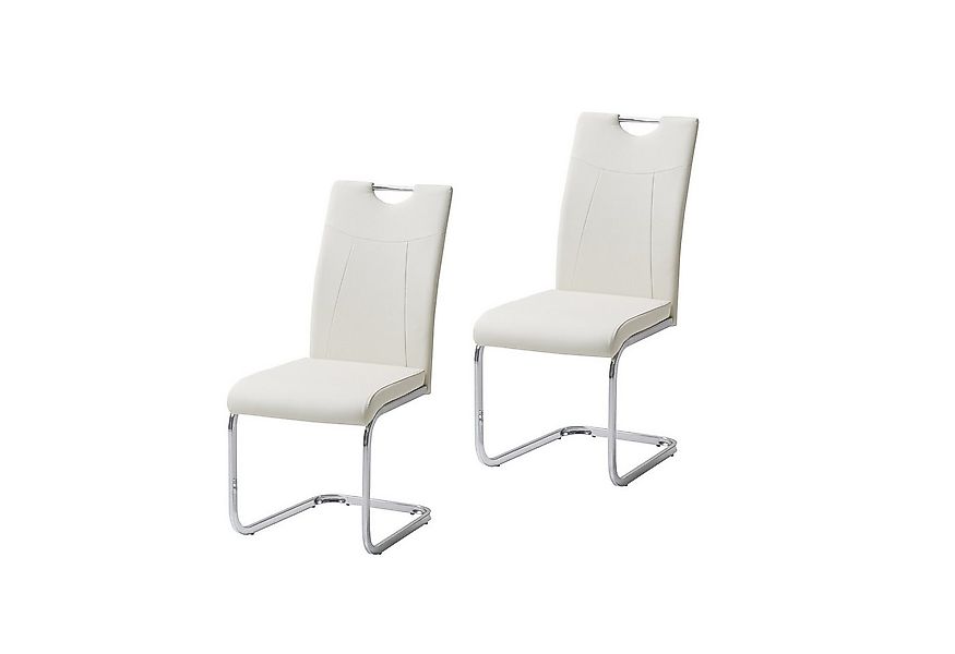 HTI-Living Esszimmerstuhl Esszimmerstuhl Beige Kunstleder Kelly C (Set, 2 S günstig online kaufen