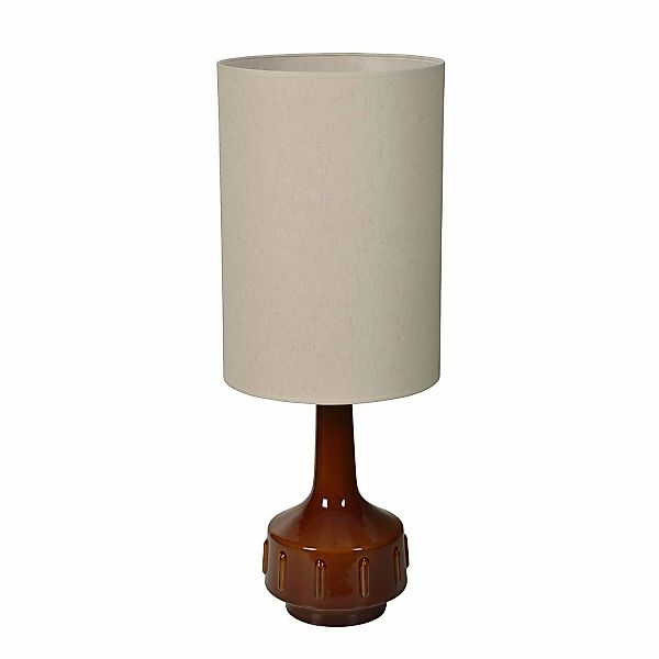 MARKET SET Tischlampe Jimmy, braun/beigefarben, Höhe 83 cm günstig online kaufen
