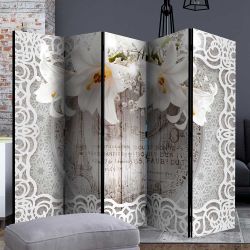 Paravent Umkleide im Vintage Look Lilien Motiv günstig online kaufen