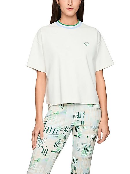 Marc Cain T-Shirt City Vibing Premium Damenmode mit Herz und Ringeldetail günstig online kaufen