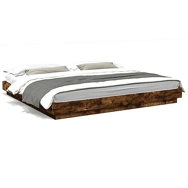 vidaXL Bettgestell, Bettrahmen Sonoma-Eiche 200x200 cm Holzwerkstoff günstig online kaufen