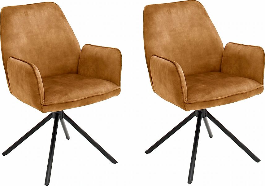 MCA furniture Esszimmerstuhl "Ottawa mit Armlehne" (Set) 2 Stk.Vintage Velo günstig online kaufen
