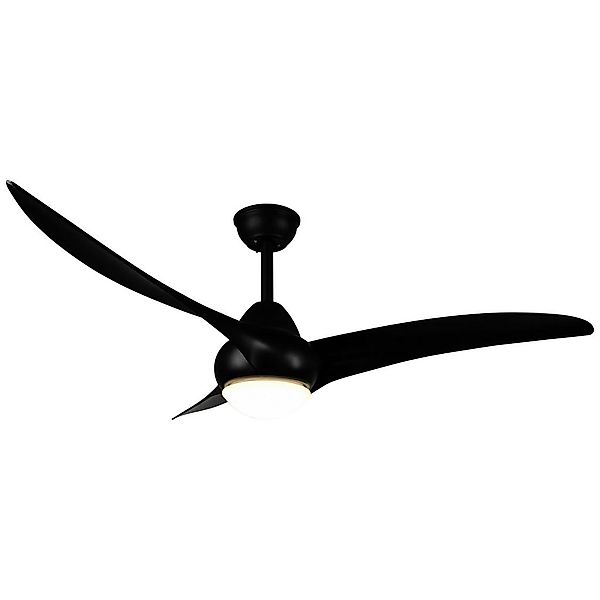 Reality Deckenventilator ALESUND R67142132 mattschwarz Kunststoff H/D: ca. günstig online kaufen