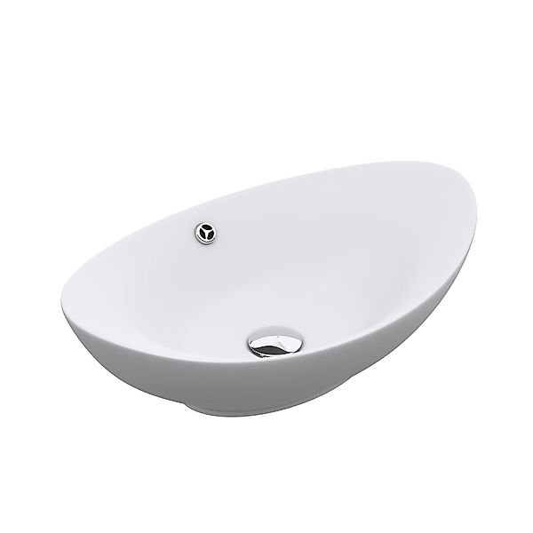 doporro Waschbecken keramik Aufsatzwaschbecken oval Waschtisch günstig online kaufen