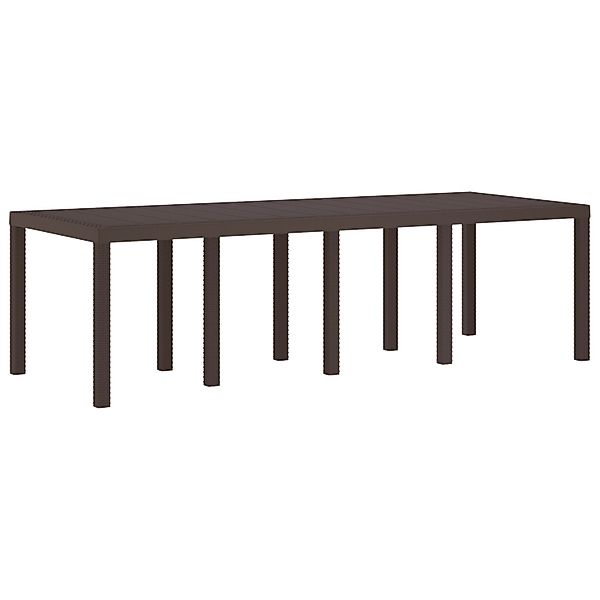 vidaXL Gartentisch Braun 250x100x73 cm Poly Rattan 3378517 günstig online kaufen