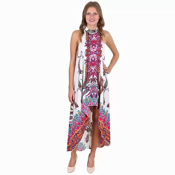 Sarcia.eu Maxikleid Weißes asymmetrisches Kleid mit buntem Print John Zack günstig online kaufen