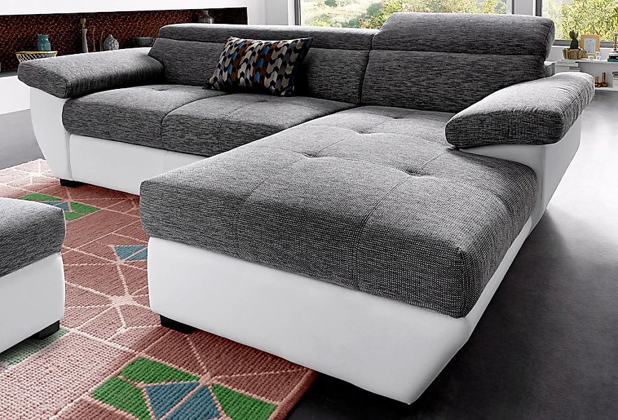 COTTA Ecksofa "Speedway L-Form", mit Kopfteilverstellung, wahlweise mit Bet günstig online kaufen