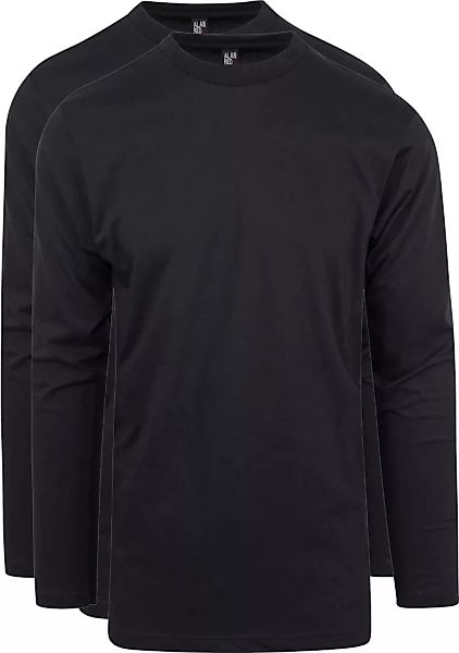 Alan Red T-Shirt Virginia Schwarz Longsleeve 2-pack - Größe M günstig online kaufen