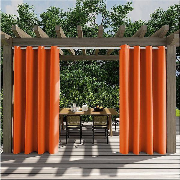 Jibenhome Outdoorgardine Wetterfest Outdoor Vorhänge, Sonnenschutz günstig online kaufen