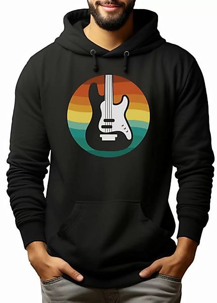 MyDesign24 Hoodie Herren Kapuzen Sweatshirt - Retro Gitarren Bild Kapuzenpu günstig online kaufen