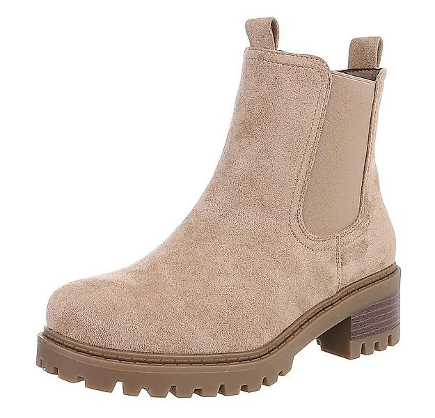 Ital-Design Trendige Chelsea Boots mit elastischen Einsätzen für Damen Chel günstig online kaufen