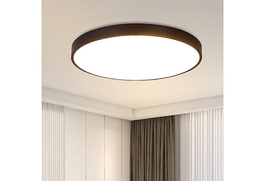 Nettlife LED Panel Deckenleuchte Flurlampe Schwarz Rund 17W Küchelampe, Aug günstig online kaufen