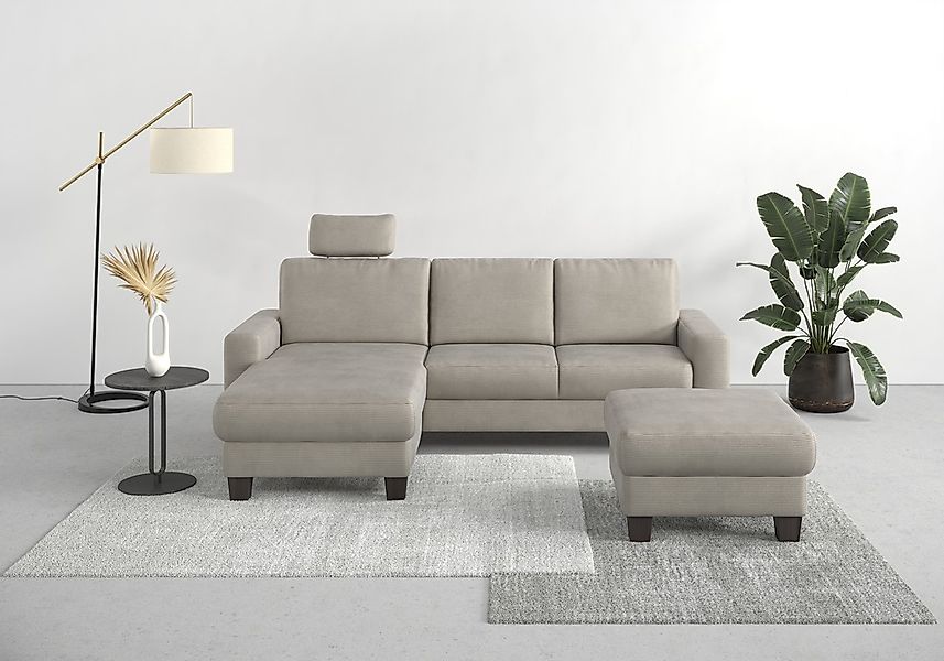 Home affaire Ecksofa "Summer L-Form", mit Recamiere, mit oder ohne Bettfunk günstig online kaufen
