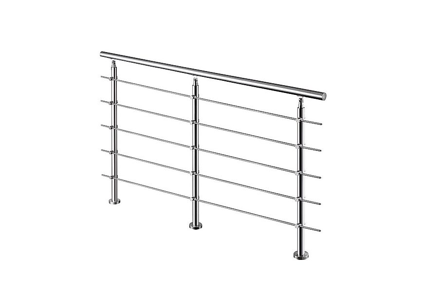 AICA Treppengeländer AICA Edelstahl-Geländer mit Handlauf, Länge 200/220/24 günstig online kaufen