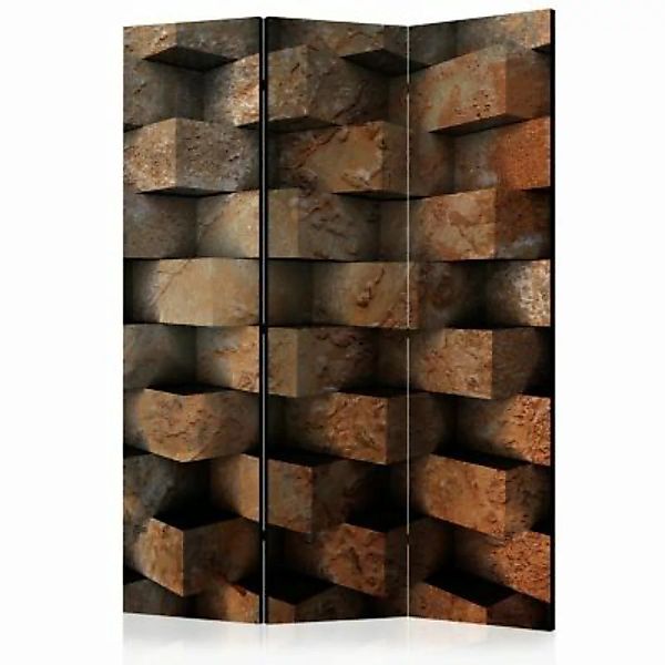 artgeist Paravent Brick  braid  [Room Dividers] grau/braun Gr. 135 x 172 günstig online kaufen