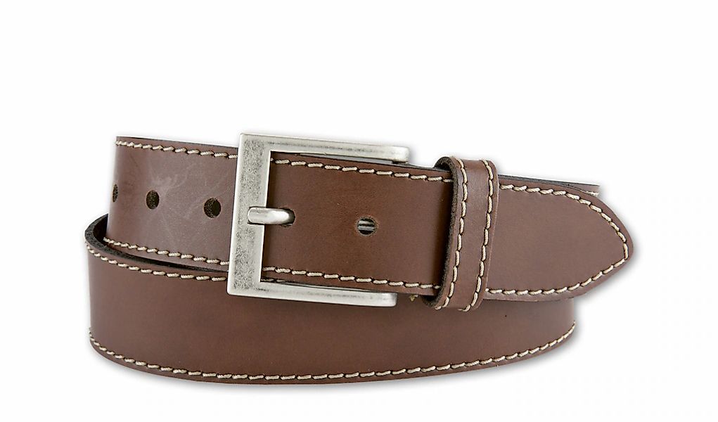 BERND GÖTZ Ledergürtel "Ledergürtel mit dekorativer Naht und markanter Ecks günstig online kaufen