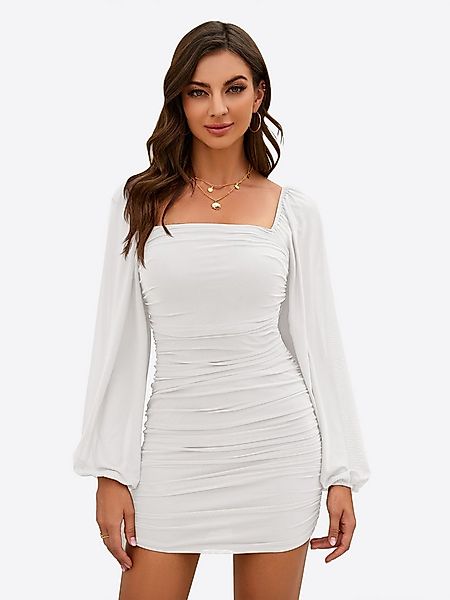 Imily Bela Minikleid Damenkleid mit Langarm und eckigem Ausschnitt (Packung günstig online kaufen