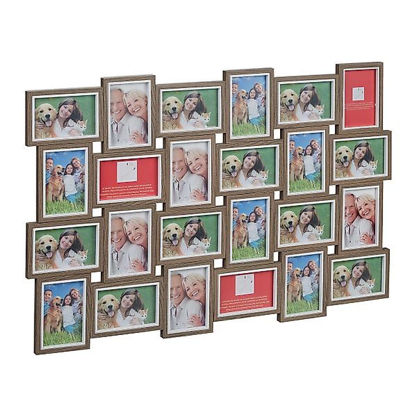 relaxdays Bilderrahmen Collage für 24 Bild, günstig online kaufen