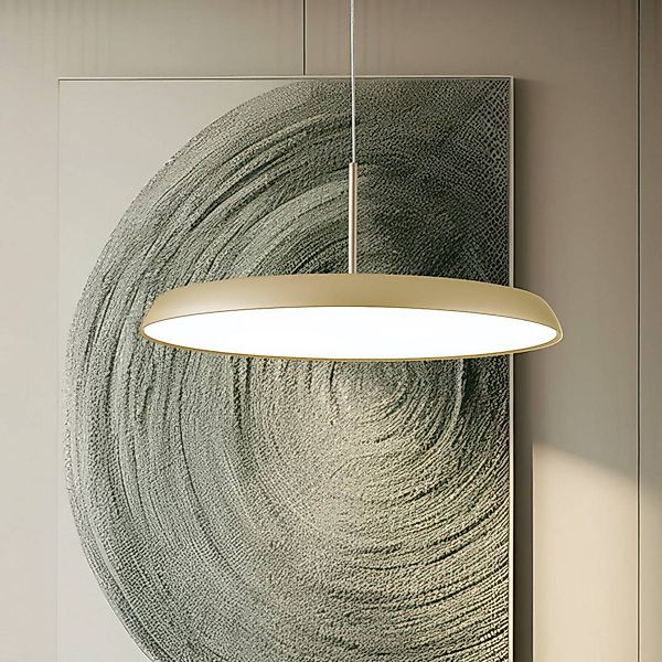 LED-Hängelampe Art, creme-goldfarben, Ø 45 cm, Metall günstig online kaufen