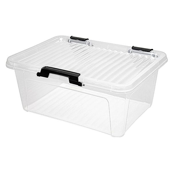 BURI Aufbewahrungsbox Scharnierboxen 11L 40x30x17cm Transparent günstig online kaufen