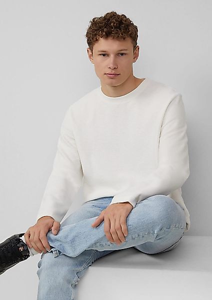 QS Langarmshirt T-Shirt Longsleeve aus Strukturware günstig online kaufen