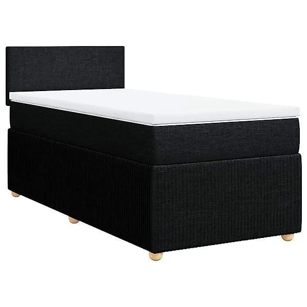 vidaXL Boxspringbett mit Matratze Schwarz 100x200 cm Stoff 3287362 günstig online kaufen