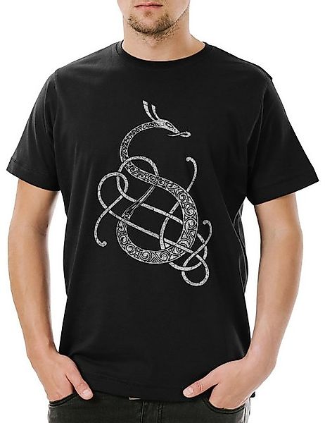 Urban Backwoods Print-Shirt Norse Snake Dragon Herren T-Shirt Raben Raven H günstig online kaufen