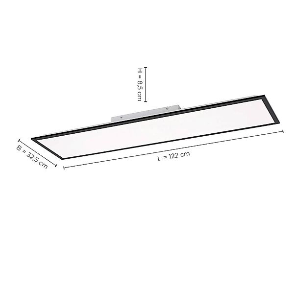 JUST LIGHT LED Deckenleuchte FLAT, Dimmfunktion, Fernbedienung, Infrarot in günstig online kaufen