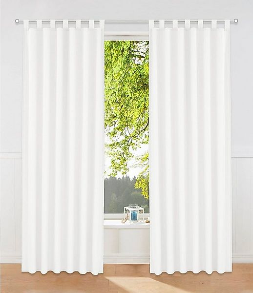 my home Vorhang Raja (2 St), Schlaufen, blickdicht, Polyester, 2er-Set, Bes günstig online kaufen