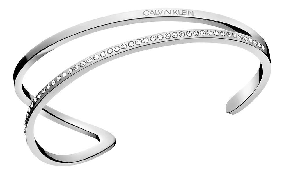 Calvin Klein B-GLE OPEN OUTLINE SST PO WHT KJ6VMF04010M Armreif günstig online kaufen