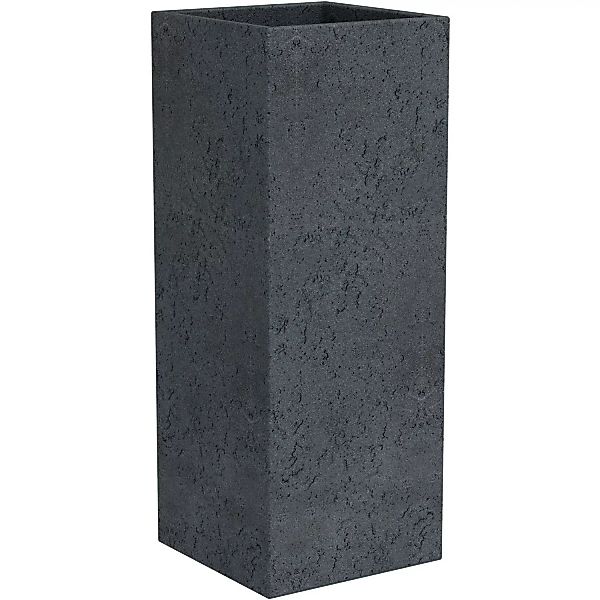 Scheurich Pflanzgefäß C-Cube High Ø 26 cm Stony  Black günstig online kaufen