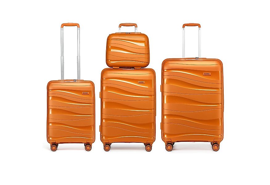 KONO Kofferset 4-teiliges Reisekoffer-Set mit Beautycase, (4 tlg) günstig online kaufen