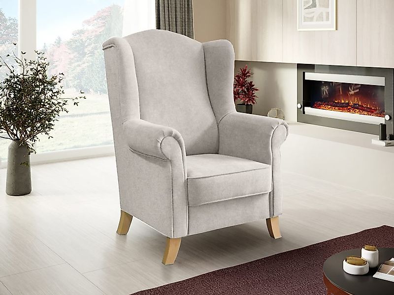 Beautysofa Ohrensessel LEONARDO Sessel Wohnzimmersessel, Fernsehsessel günstig online kaufen