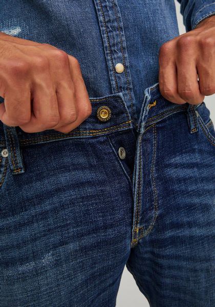 Jack & Jones Herren Jeans JJIGLENN JJFOX GE 348 - Slim Fit - Blau - Blue De günstig online kaufen