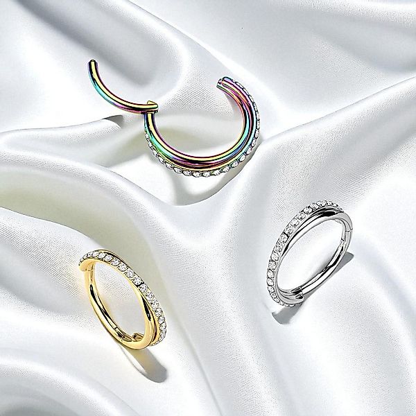 Taffstyle Nasenpiercing Septum Piercing Clicker Tragus günstig online kaufen