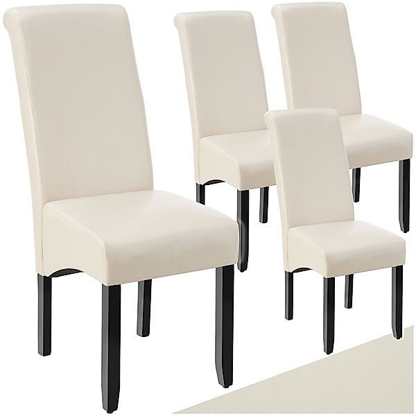 tectake Esszimmerstuhl Küchenstuhl, ergonomisch, massives Hartholz günstig online kaufen