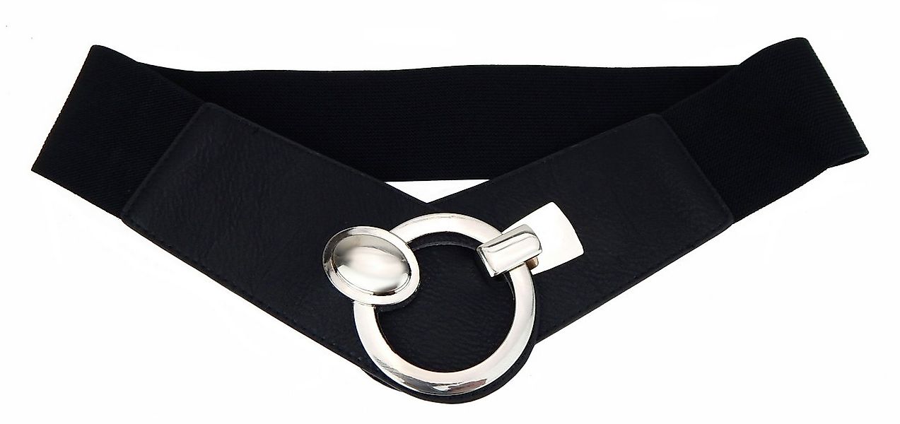 Ella Jonte Stretchgürtel schwarz Schnalle silber elastischer Gürtel 75 - 95 günstig online kaufen