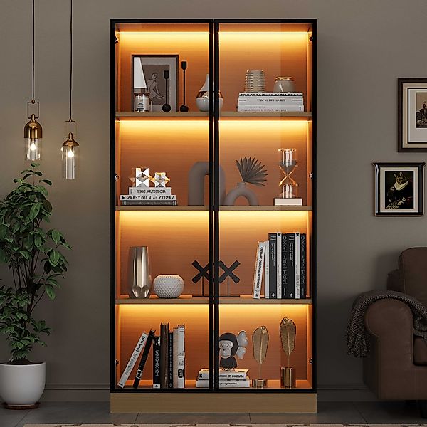 BlingBin Glasvitrine Vitrine (1-St., mit LED-Beleuchtung günstig online kaufen