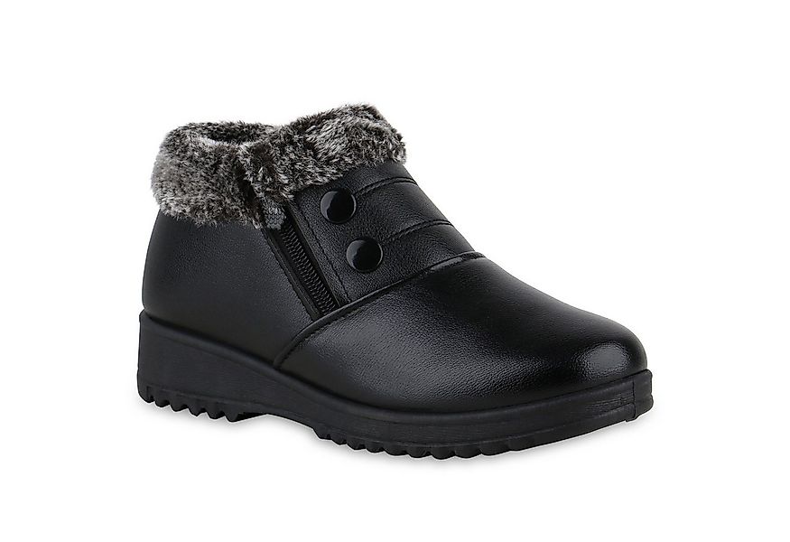 VAN HILL 841411 Winterstiefelette Damen Warm Gefütterte Winter Boots Bequem günstig online kaufen