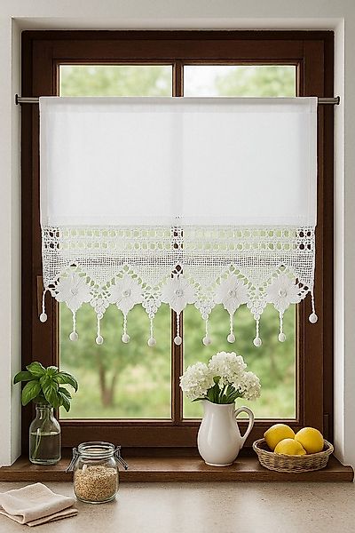 HOSSNER - ART OF HOME DECO Scheibengardine 35x60 cm (1 St), blickdicht, Bau günstig online kaufen