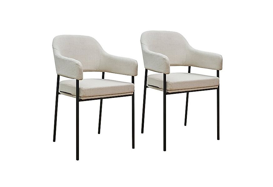 SVITA Esszimmerstuhl SCARLETT (2er Set), Armlehnstuhl, Polsterstuhl, Metall günstig online kaufen