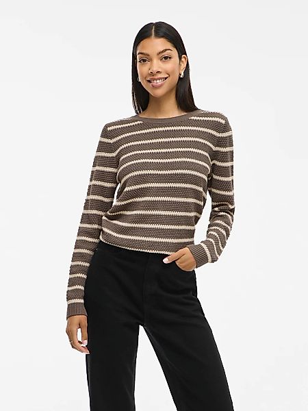 Vila Rundhalspullover "VIDALO O-NECK L/S STRIPE KNIT TOP- NOOS" günstig online kaufen