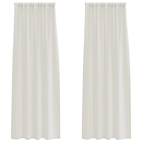 vidaXL Voile-Vorhänge 2 Stk Creme 140x260cm Polyester 4108016 günstig online kaufen