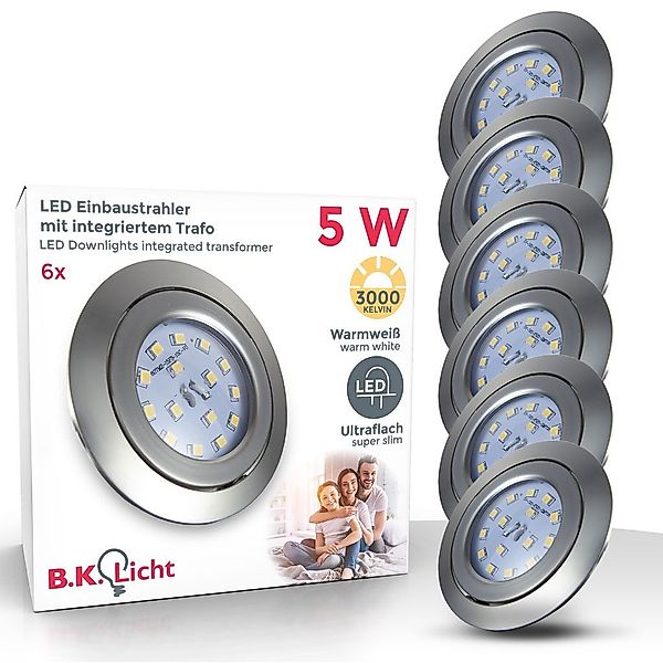 B.K.Licht LED Einbaustrahler 6er SET 6x günstig online kaufen