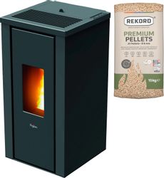 PEGASO Pelletofen Vera Stahl Anthrazit 7 kW mit Automatik günstig online kaufen
