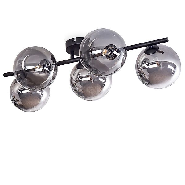 hofstein Deckenleuchte Deckenlampe aus Metall/Glas in günstig online kaufen